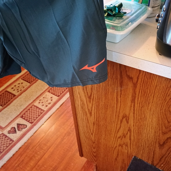 Mizuno Dark Gray Shorts with Orange Accent - Picture 2 of 5